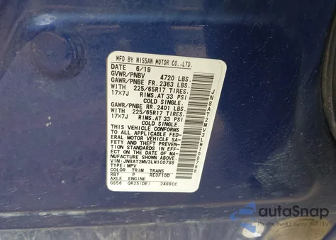 2020 Nissan Rogue Sv Intelligent Awd from USA, damaged, VIN JN8AT2MV3LW100788